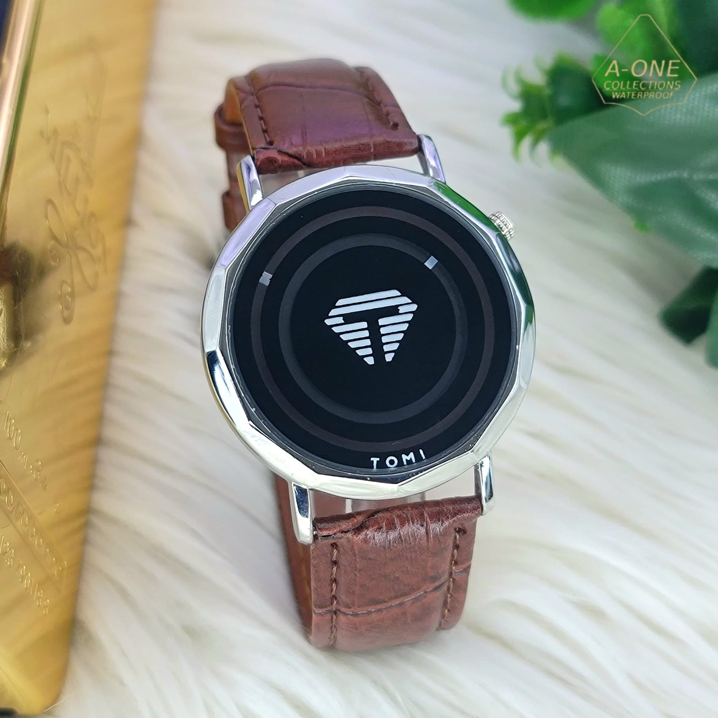 Aa1 TOMI Stylish Watch For boys and girls, leather strap ,random dial With box