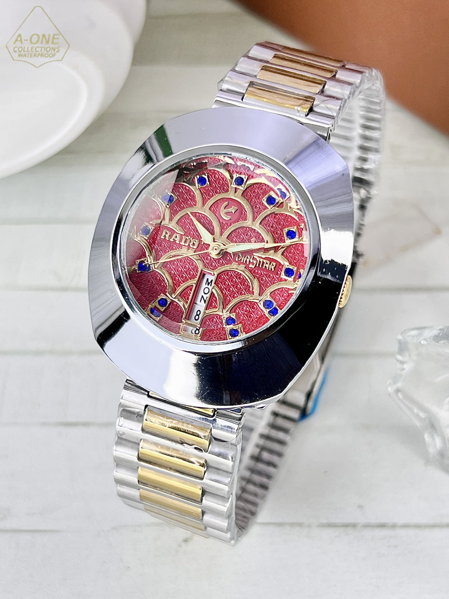 AA1 RADO Analog Date Working Watch  Chain style  strap without Box